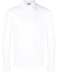 Zanone - Slim Fit Long Sleeve Polo Shirt - Lyst