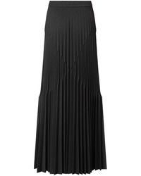 Alberta Ferretti - Long Pleated Skirt - Lyst