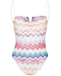 Missoni - Zigzag Pattern Swimsuit - Lyst
