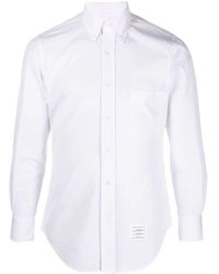 Thom Browne - Button-down Rwb Detail Shirt - Lyst
