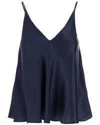 Semicouture - 'Etienne' Top With Thin Straps And V-Neck - Lyst