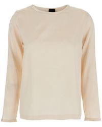 Plain - Long Sleeves Blouse - Lyst