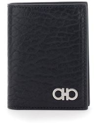 Ferragamo - Bi-Fold Wallet With Gancini Plaque On The Front - Lyst