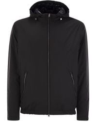 Herno - Technical Fabric Bomber Jacket With Hood - Lyst