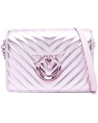Pinko - Mini 'Love Click' Quilted Leather Bag - Lyst