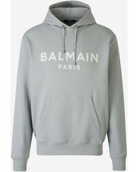 Balmain - Cotton Logo Sweatshirt - Lyst