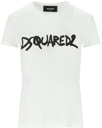 DSquared² - Mini Fit White T-shirt - Lyst