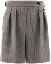Brunello Cucinelli - Herringbone Bermuda Shorts - Lyst