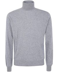 FILIPPO DE LAURENTIIS - Long Sleeves Cashmere Wool Turtleneck - Lyst