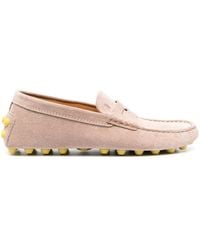 Tod's - Gommino Bubble Suede Leather Loafers - Lyst