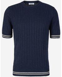 Gran Sasso - Linen Ribbed Knit T-Shirt - Lyst