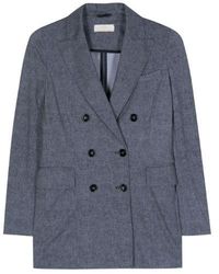 Circolo 1901 - Double-Breasted Jersey Jacket - Lyst