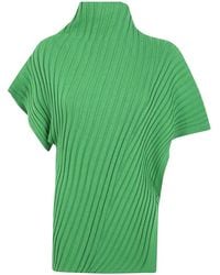 Issey Miyake - Cotton Cashmere Knit Top - Lyst