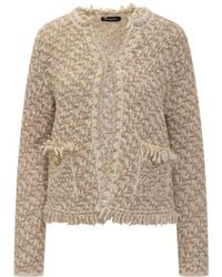 Fabiana Filippi - Bouclé Jacket With Fringes By - Lyst