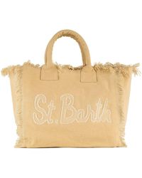 Mc2 Saint Barth - Canvas Shoulder Bag With St.Barth Patch - Lyst