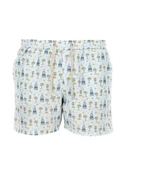 Mc2 Saint Barth - Swimsuit With Gin And Tonic Print And Lemons - Lyst