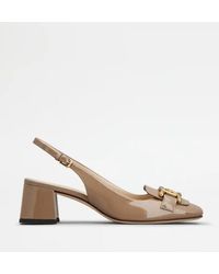 Tod's - Cuoio 50mm Logo-engraved Pumps - Lyst