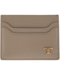 Tod's - Leather Card Holder With Logo - Lyst