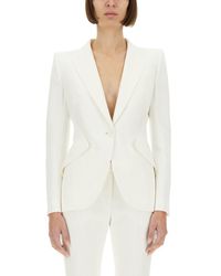 McQueen - Crepe Peak Jacket - Lyst