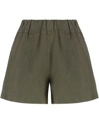 120% Lino - Linen Shorts - Lyst