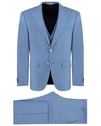 BOSS - Stretch Wool Three-Pieces Suit - Lyst