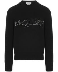 Alexander McQueen - Sweater With Embroidered Logo Sweater, Cardigans - Lyst