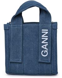 Ganni - Light Denim Bag - Lyst