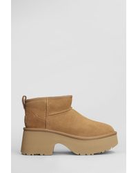 UGG - Classic Ultra Mini High Heels Ankle Boots - Lyst