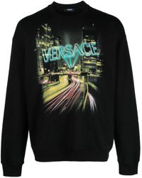 Versace - Logo Cotton Sweatshirt - Lyst