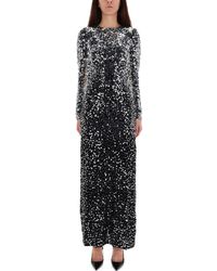 Rabanne - Long Dress With Sequins - Lyst