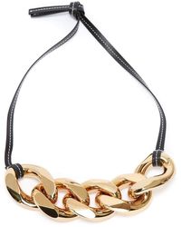 JW Anderson Jw Anderson Large Chain-link Necklace - Black