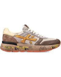 Premiata - And Suede Sneakers With Mustard Logo - Lyst