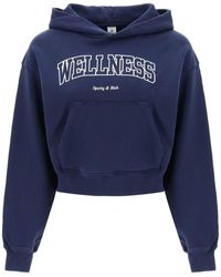 Sporty & Rich - Wellness Cropped Hoodie - Lyst