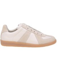 Maison Margiela - Replica Sneakers In Beige Leather And Suede - Lyst