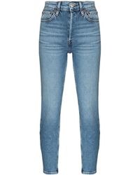 RE/DONE Denim High-Rise Slim Jeans 80s in Blau Sparen Sie 14% Damen Bekleidung Jeans Röhrenjeans 