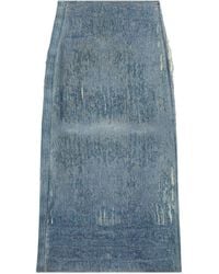 DIESEL - Denim Midi Skirt - Lyst