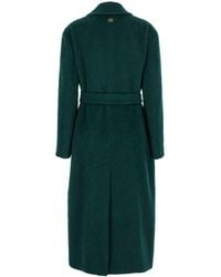 Twinset - Double-Breasted Coat With Notched Revers And Belt On The Front - Lyst