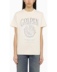 Golden Goose - Crew-Neck T-Shirt With Logo - Lyst