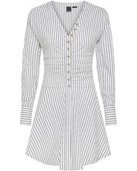 Pinko - Short Anchise Shirt Dress With Striped Design - Lyst