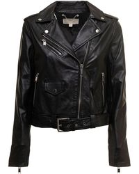 mk womens leather jacket