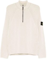 Stone Island - Zip-Up Turtleneck Sweater - Lyst