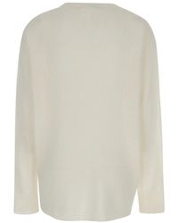 Fabiana Filippi - White V-neck Sweater In Cashmere Woman - Lyst
