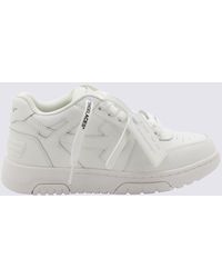 Off-White c/o Virgil Abloh - White And White Leather Out Of Office Sneakers - Lyst