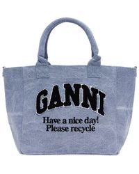 Ganni - 'Washed Small' Shopping Bag - Lyst