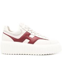 Hogan - Logo Appliqué Leather Sneakers For - Lyst