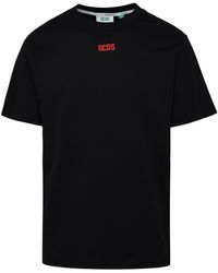 Gcds - Black Cotton T-shirt - Lyst