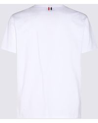 Thom Browne - White Cotton Rwb Pocket Trim T-shirt - Lyst
