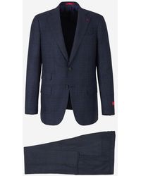 Isaia - Checked Wool And Cashmere Suit - Lyst