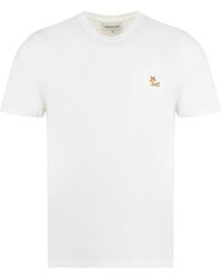 Maison Kitsuné - Cotton Crew-Neck T-Shirt - Lyst