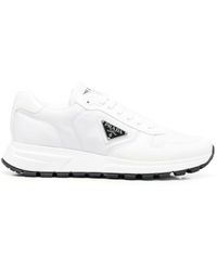 Prada - Side Logo-Plaque Low-Top Sneakers - Lyst
